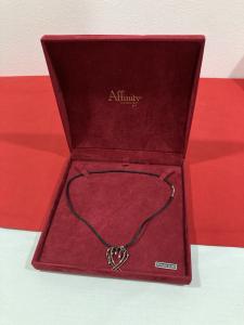 Affinity Diamonds 925 Sterling Silver ABSTRACT HEART Pendant & Necklace IN BOX