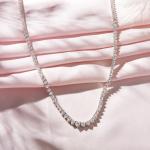 7CT Lab Grown Diamond Tennis Necklace in Silver