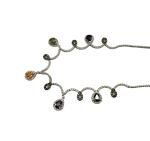 14K White Gold Multi-Gemstone & Diamond Necklace