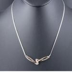 STERLING SILVER 925 W/ 10K ROSE GOLD GENUINE FANCY BROWN DIAMONDS NECKLACE