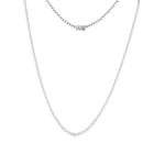 7CT Lab Grown Diamond Tennis Necklace in Silver