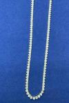 Natural 7.20ct Diamond Tennis Necklace. Set In 14k White Gold. 3prong 17 inches