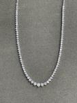 4.0ct Natural Diamond Graduated Tennis Necklace. 14k White Gold. 17 Inches.