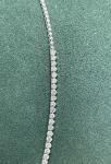 4.0ct Natural Diamond Graduated Tennis Necklace. 14k White Gold. 17 Inches.