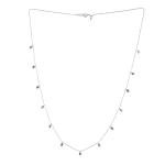 18K White Gold Multi Gemstone Necklace with Sapphires
