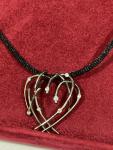 Affinity Diamonds 925 Sterling Silver ABSTRACT HEART Pendant & Necklace IN BOX
