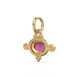 Pink Tourmaline Diamond Pendant Charm, October Birthstone