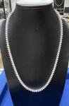 Natural 7.20ct Diamond Tennis Necklace. Set In 14k White Gold. 3prong 17 inches