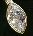 Marquise Diamond 14k Gold Pendant Necklace