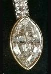 Marquise Diamond 14k Gold Pendant Necklace
