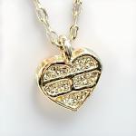 Sterling Silver Diamond Heart Necklace 16