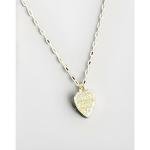 Sterling Silver Diamond Heart Necklace 16