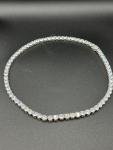 WHITE DIAMOND SIMULANT 100.00CTW ROUND RHODIUM OVER STERLING SILVER NECKLACE