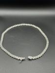 WHITE DIAMOND SIMULANT 100.00CTW ROUND RHODIUM OVER STERLING SILVER NECKLACE