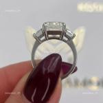 Elegant 18K White Gold Diamond Three-Stone Ring