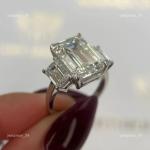 Elegant 18K White Gold Diamond Three-Stone Ring