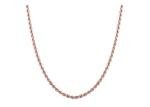 Pori Jewelry 925 Sterling Silver 2mm Diamond Cut Rope Chain Necklace for Women