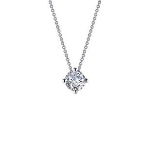 BRAND NEW Lafonn Platinum Plated 1.5CTW Solitaire Pendant Necklace N0175CLP20