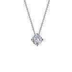 Lafonn Platinum Plated 1.5CTW Solitaire Necklace