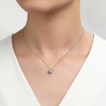Lafonn Platinum Plated 1.5CTW Solitaire Necklace
