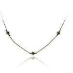 Genuine Tiny Fancy Diamond by the Yard Necklace Oxidized 925 Sterling Silver 