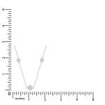 Sterling Silver Simulated Diamond by the Yard Adjust Table Necklace