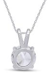 4ct Round Cut Moissanite Solitaire Pendant Necklace Solid 925 Sterling Silver
