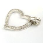 .20ctw Diamond 925 Sterling Silver Heart Dangle Pendant Nice Piece Of Jewelry 