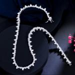 18 Ctw Round Lab-Created Diamond Wedding Tennis Women's Necklace Platinum Plated