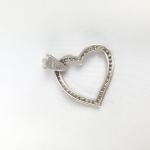 .20ctw Diamond 925 Sterling Silver Heart Dangle Pendant Nice Piece Of Jewelry 