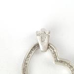 .20ctw Diamond 925 Sterling Silver Heart Dangle Pendant Nice Piece Of Jewelry 