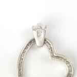 .20ctw Diamond 925 Sterling Silver Heart Dangle Pendant Nice Piece Of Jewelry 