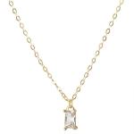 Baguette Cut Simulated Diamonds Pendant 925 Sterling Silver Everyday Necklace