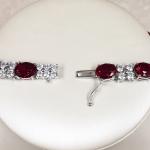 30 CTW Lab-Created Green Ruby & Diamond Necklace