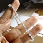 Pear Cut Simulated Diamond Tennis Bracelet in Silver