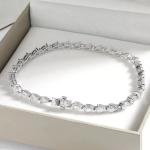 Pear Cut Simulated Diamond Tennis Bracelet in Silver