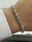 Diamond Tennis Bracelet in Silver with Natural Diamonds