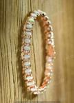 10 CT Oval Fire Opal & Diamond Tennis Bracelet