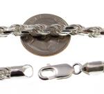 6MM 925 Sterling Silver Diamond Cut Rope Chain