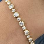 5Ct Lab Grown Diamond Tennis Bracelet in Silver