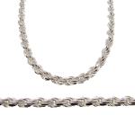 6MM 925 Sterling Silver Diamond Cut Rope Chain