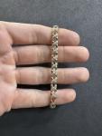 Vintage 7” Gold Wash Diamond Tennis Bracelet