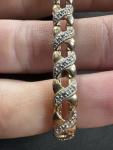 Vintage 7” Gold Wash Diamond Tennis Bracelet