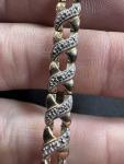 Vintage 7” Gold Wash Diamond Tennis Bracelet