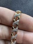 Vintage 7” Gold Wash Diamond Tennis Bracelet
