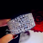 Simulated Diamond Wedding Bracelet in 18k White Gold