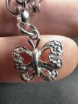 Diamond Butterfly Chain Bracelet in Sterling Silver