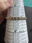 Vintage 7” Gold Wash Diamond Tennis Bracelet