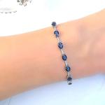 6 CT Oval Cut Simulated Sapphire Gorgeous Tennis Bracelet 14k White Gold Plated