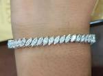 7 Ct Marquise Cut Lab-Created Diamond Tennis Bracelet 14K White Gold Plated
